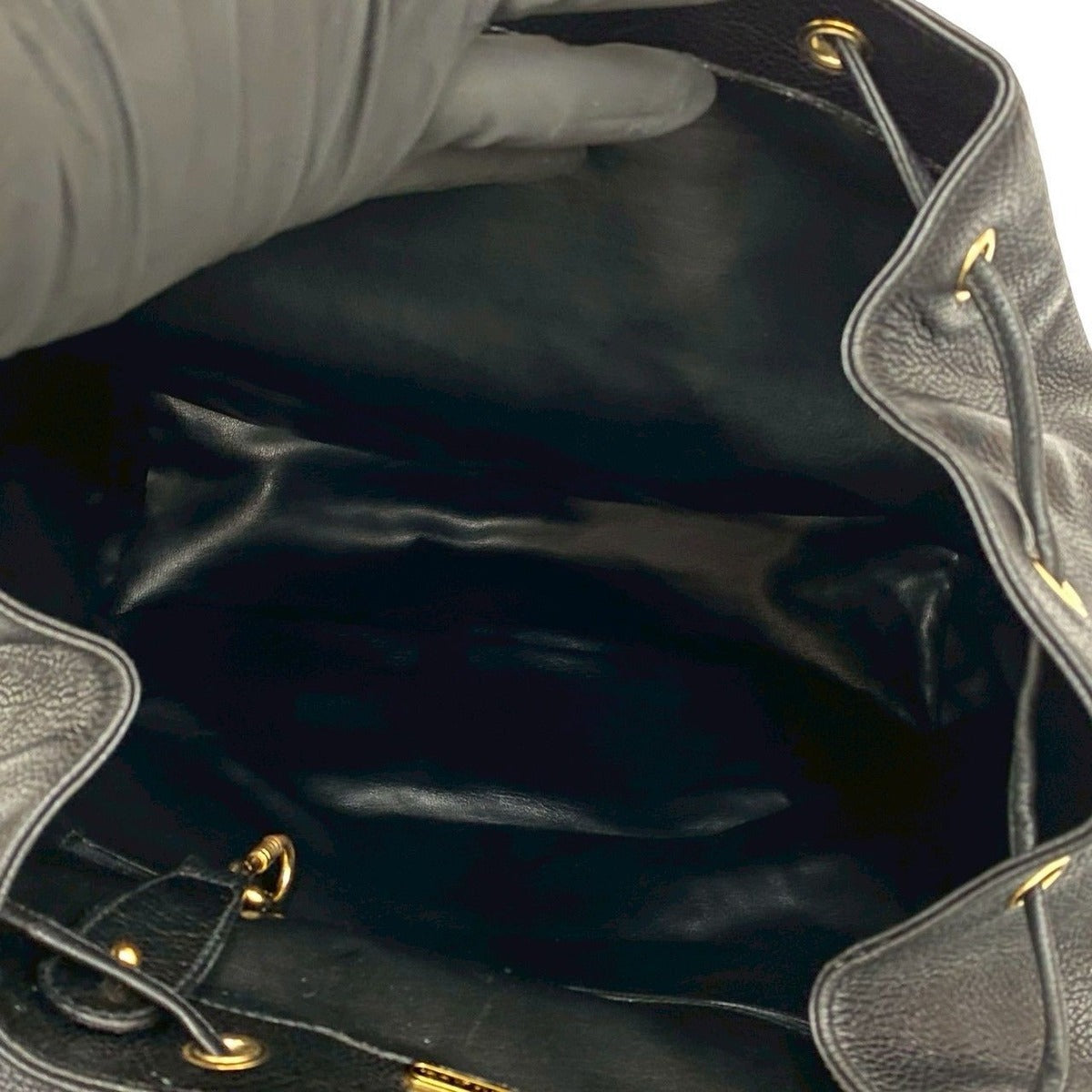 Tiffany & Co. Logo Perforated Leather Backpack — view 9