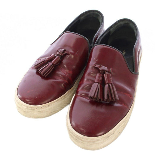 Celine Phoebe Philo Era Fringe Slip on Leather Shoes 36 Gold TK
