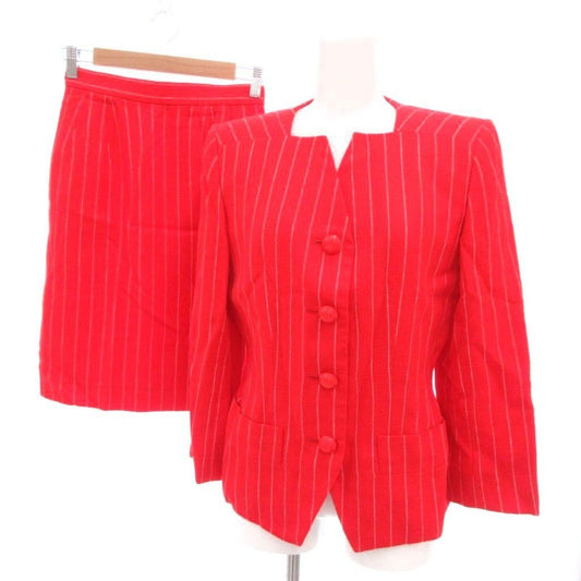 Saint Laurent Yves Vintage Suit Set Collarless Jacket Tight
