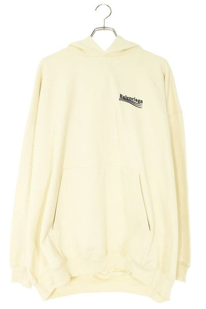 Balenciaga 620947 Tkvi9 Used Campaign Logo Embroidered Pullover Hoodie Men XXS