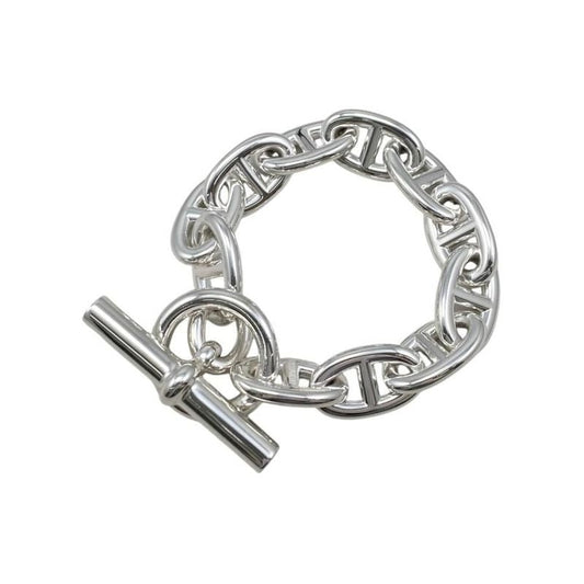 Hermes Bracelet Chaine D'ancre TGM B 011 AG 925 11 Frames Silver