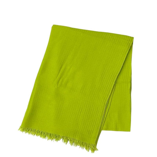 Hermes Shawl Light Green Cleaned 80% Cashmere