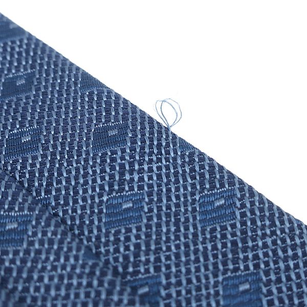 Chanel Necktie All Over Pattern 10cm (3.94in) Silk Blue Blue