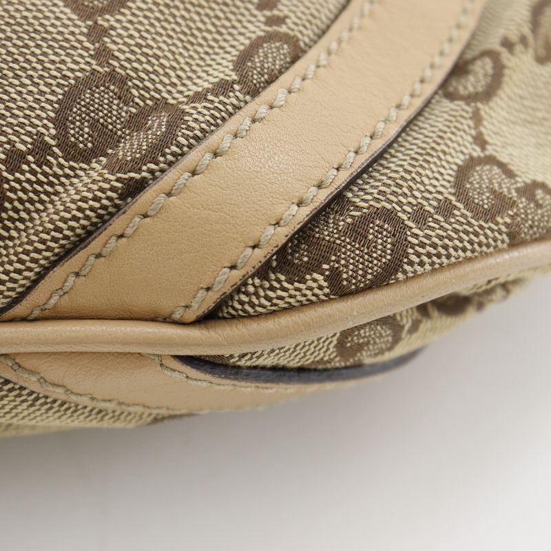 Gucci Abbey Line 203257 GG Canvas Brown Women's Shoulder Bag
