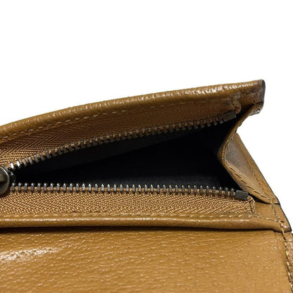 Gucci Bifold Wallet Micro GGGG Plus GG Supreme 602534 Brown X Light Brown X