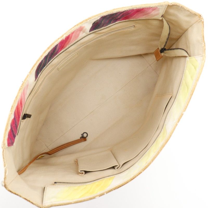 Chanel Chain Tote Colorama Coco Mark Canvas Multicolor/white Women's Tote Bag