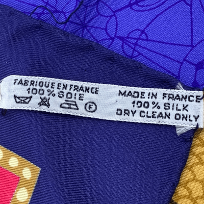 Hermes Scarf Carre 90 Silk Les Bissone De Venise Venice Boat Festival Red And