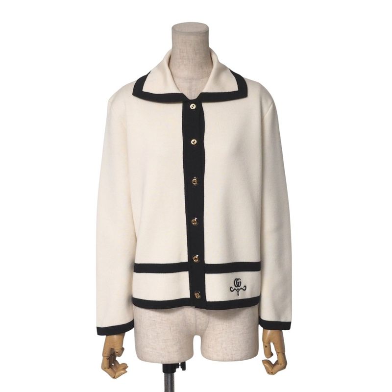 2022ssGucci Cardigan Size S GG Logo Knit Jacquard [recommended] Made In