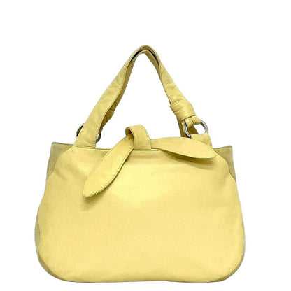 Loewe Handbag Yellow Anagram Leather Suede