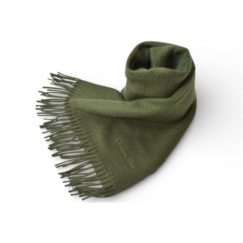 Dior Scarf Vintage Winter Wool Moss Green