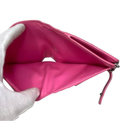 Bottega Veneta Bifold Wallet Pink Intrecciato Hook Leather — view 4