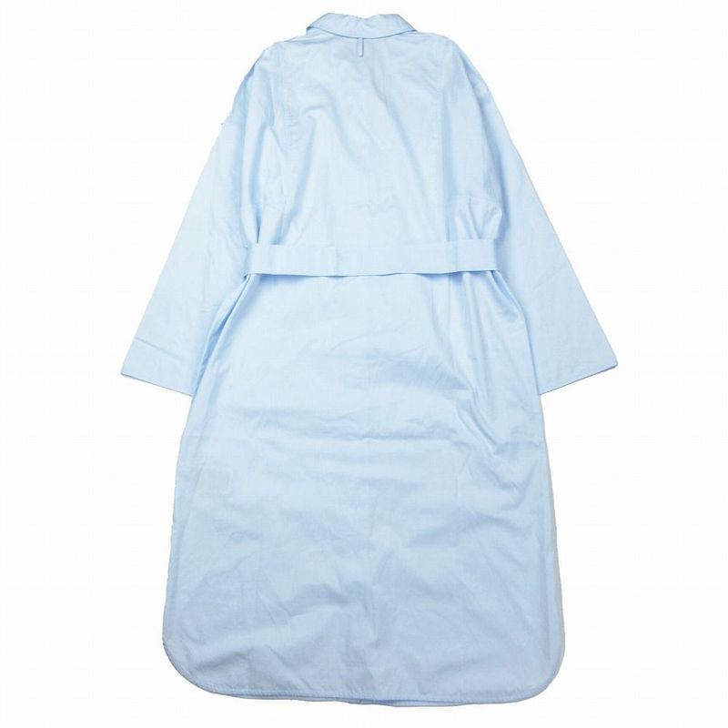 Hermes 21ss Light Fabric Cotton Shirt Coat Outer Light Blue Size S *16-7352