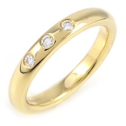 Tiffany & Co Ring Stacking Band Points Diamond Total 18k Yellow Gold