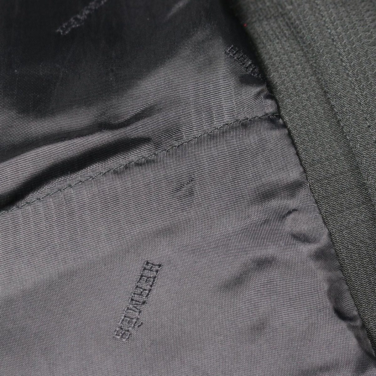 Hermes Collarless Coat Glen Check Nylon — view 11