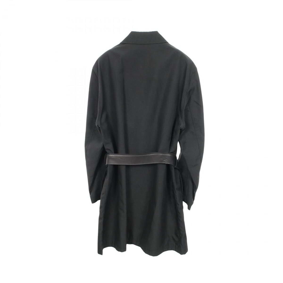Hermes Collarless Coat Glen Check Nylon — view 2