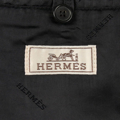 Hermes Collarless Coat Glen Check Nylon — view 3