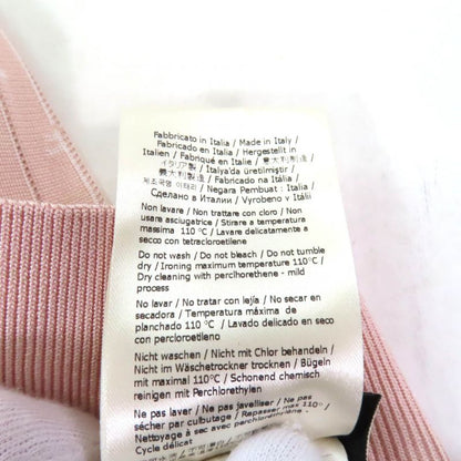 Fendi 2023 Fzx834 Cropped High Neck Long Sleeve Knit Top Pink 36 Made In Italy