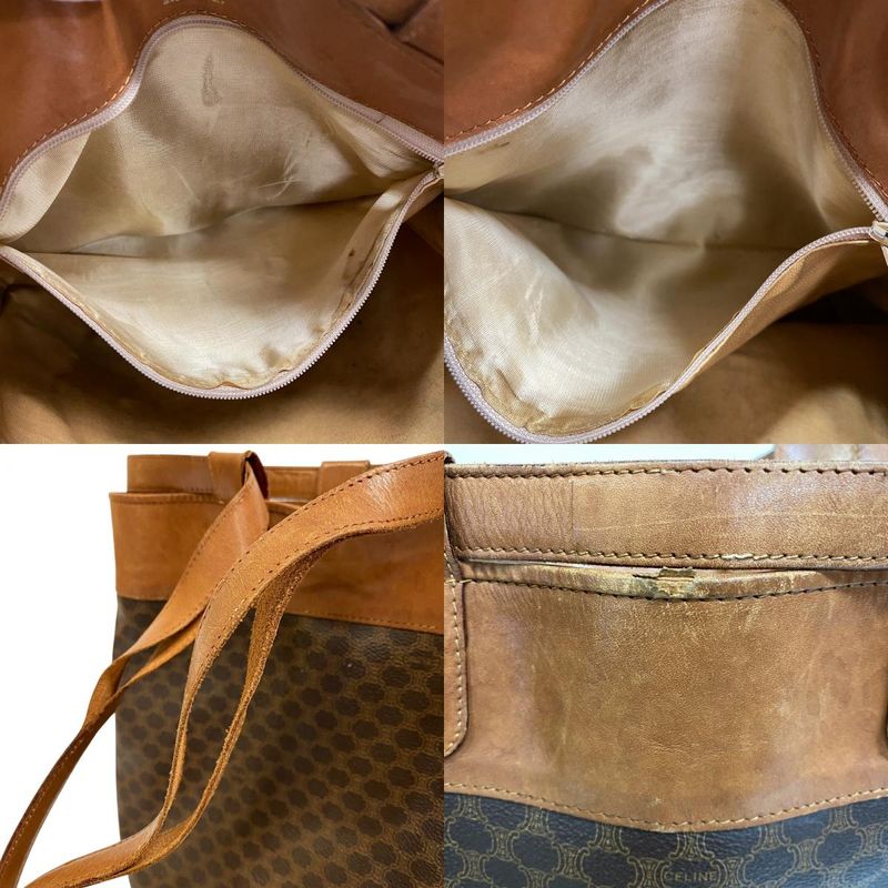 Celine One Shoulder Backpack Large Shape Macadam Pattern Backpack Daypack Bag