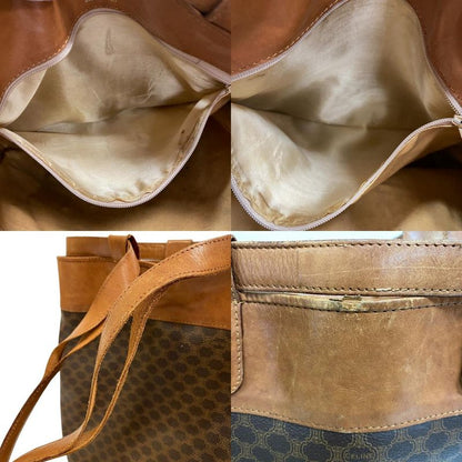 Celine One Shoulder Backpack Large Shape Macadam Pattern Backpack Daypack Bag