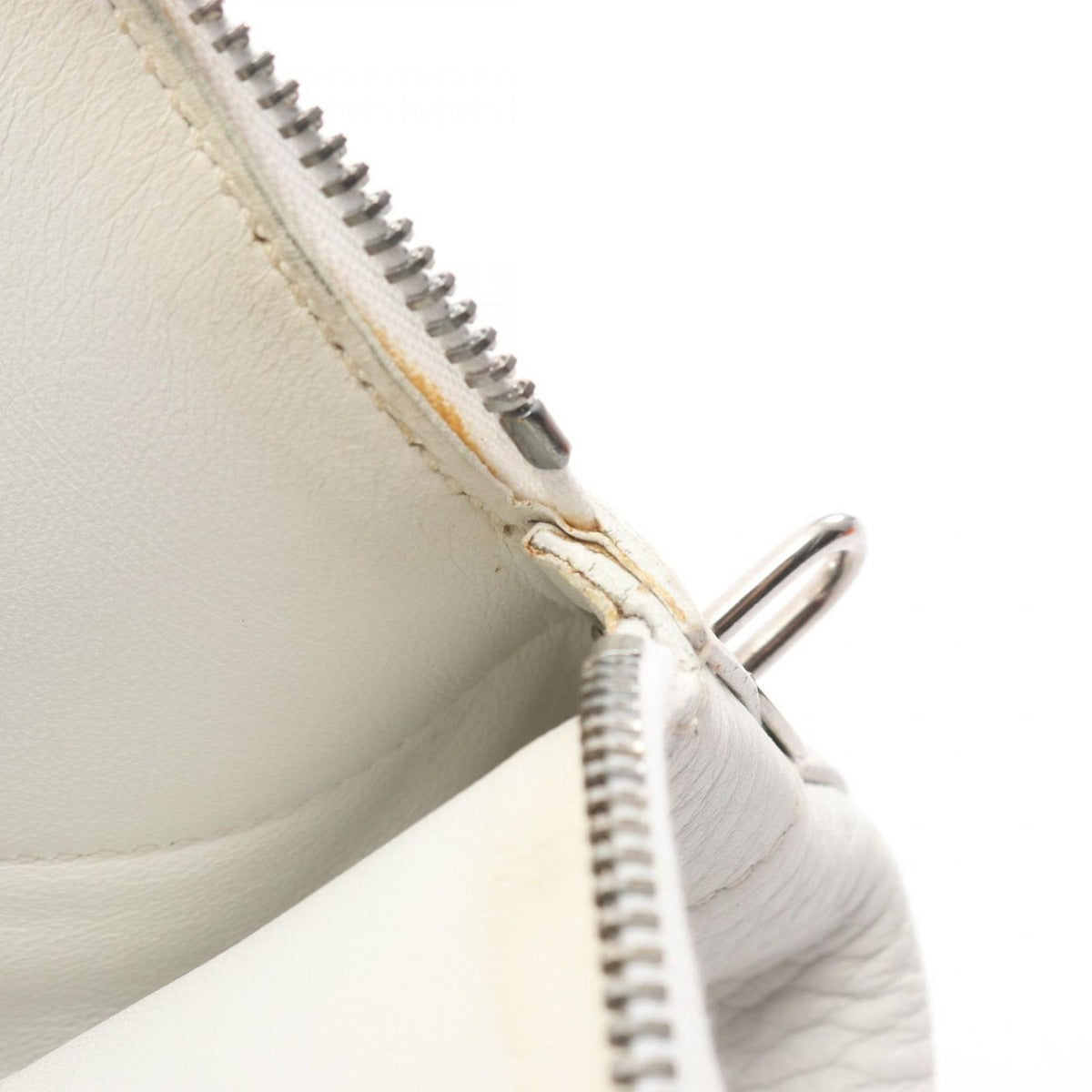 Hermes Handbag Bolide 35 White Leather Suit B — view 12