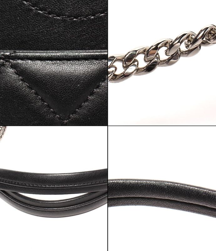Chanel Chain Tote Bag Lambskin Silver Hardware Women's Chanel