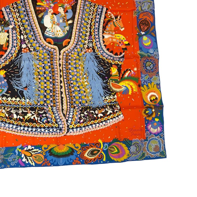 Hermes Spring-summer 2023 Carre 90 Scarf Silk Costume DE FETE Multicolor
