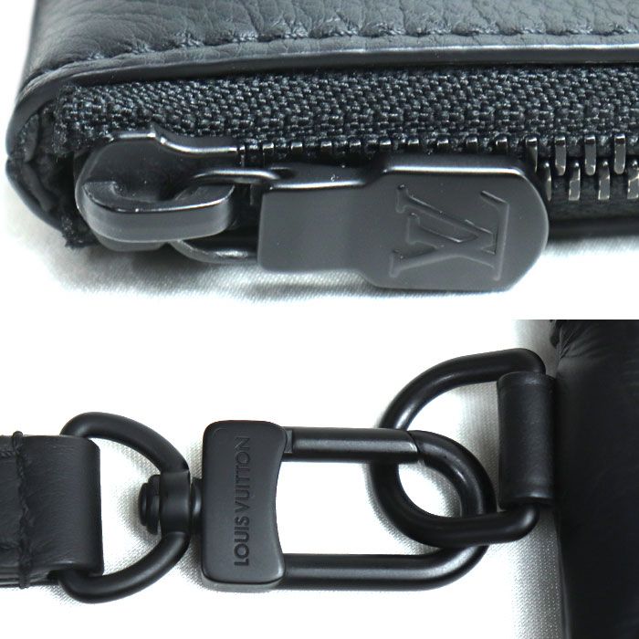 Louis Vuitton Pochette To Go Clutch Bag Monogram Shadow Black M81570 IC Chip