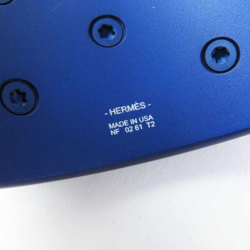 Hermes Collierd Chien Blue Ankle Alumium Bangle T2 With Box And Storage Bag