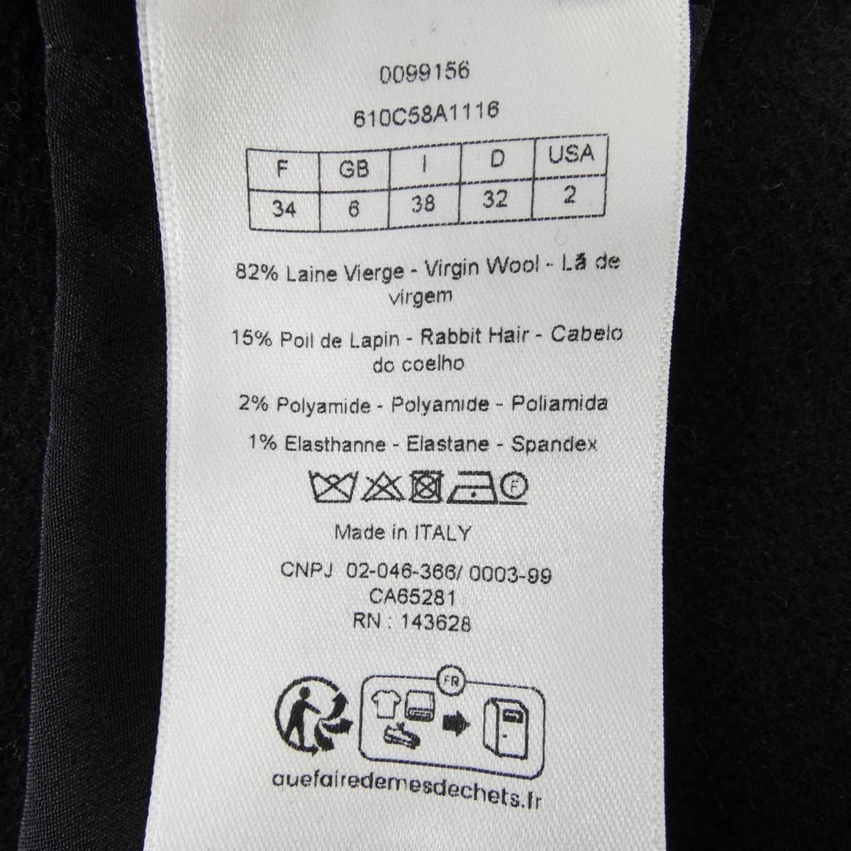 Dior Christian Double Breasted Peak Coat Jacket — view 3
