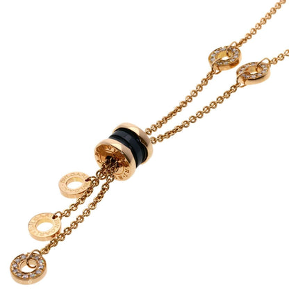 Bvlgari Element Diamond Ceramic Necklace 18K Pink Gold