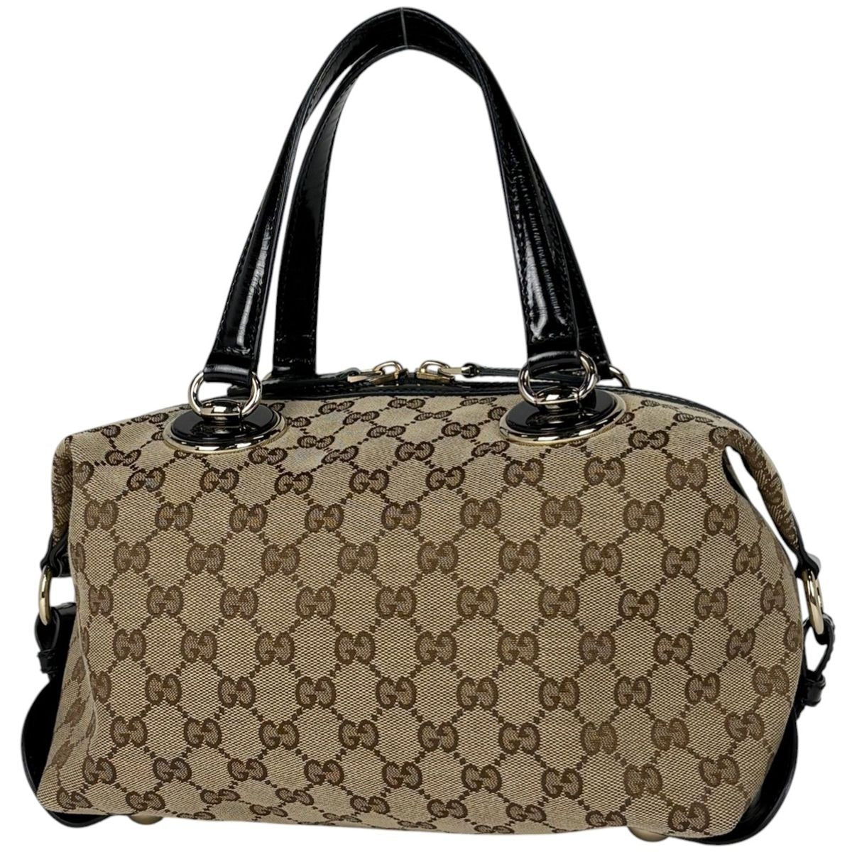 Gucci GG Pattern Handbag Canvas Beige Black