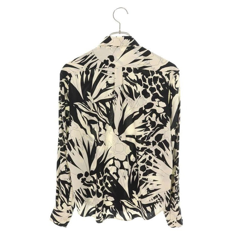 Saint Laurent Paris Y2 A27 Floral Pattern Rayon Long Sleeve Shirt — view 2