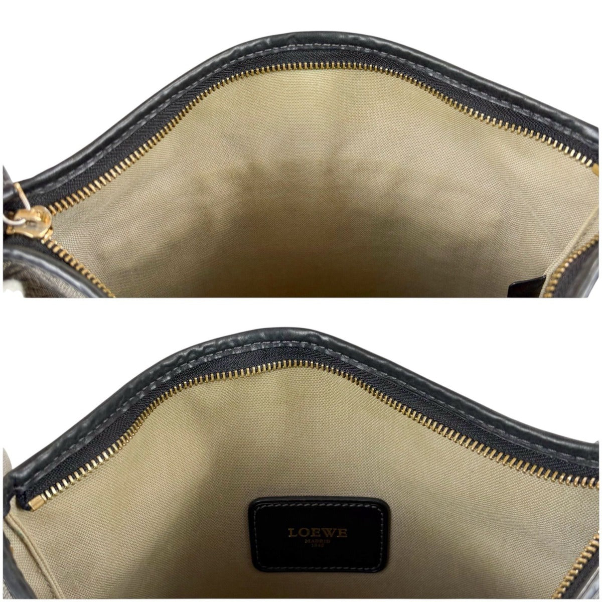Loewe Repeat Anagram Shoulder Bag Navy with Padlock Leather — view 9