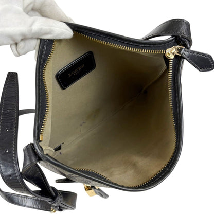 Loewe Repeat Anagram Shoulder Bag Navy with Padlock Leather — view 10