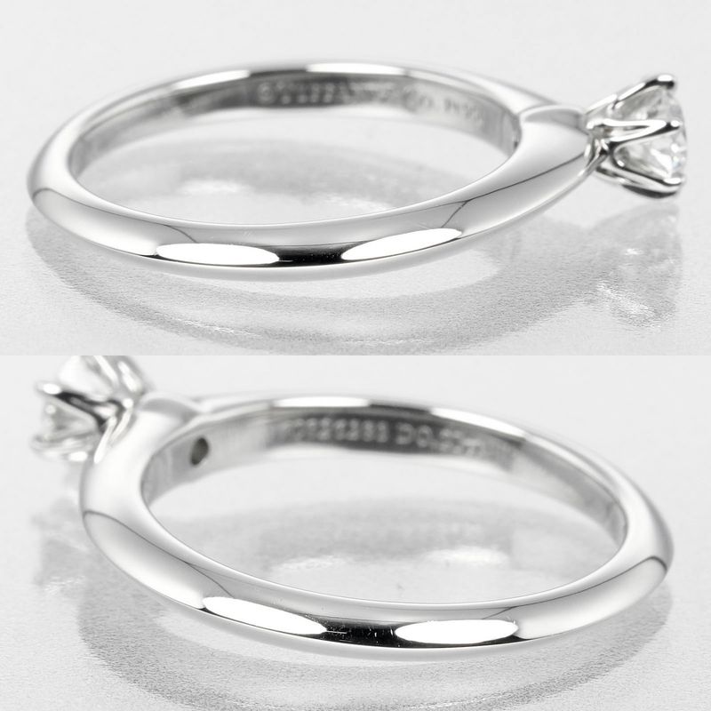 Tiffany & Co Solitaire 0.21ct Vs1/i/3ex Pt950platinum × Diamond #8 Ladies 3.62g