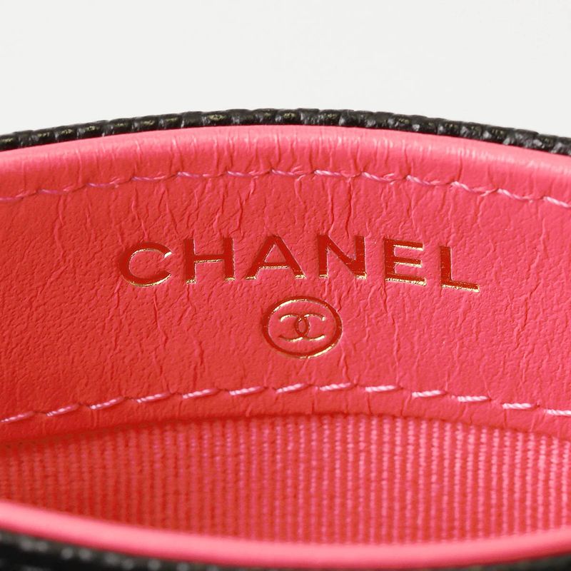 Chanel Pass Case (commuter Pass Holder) CARD CASE Black