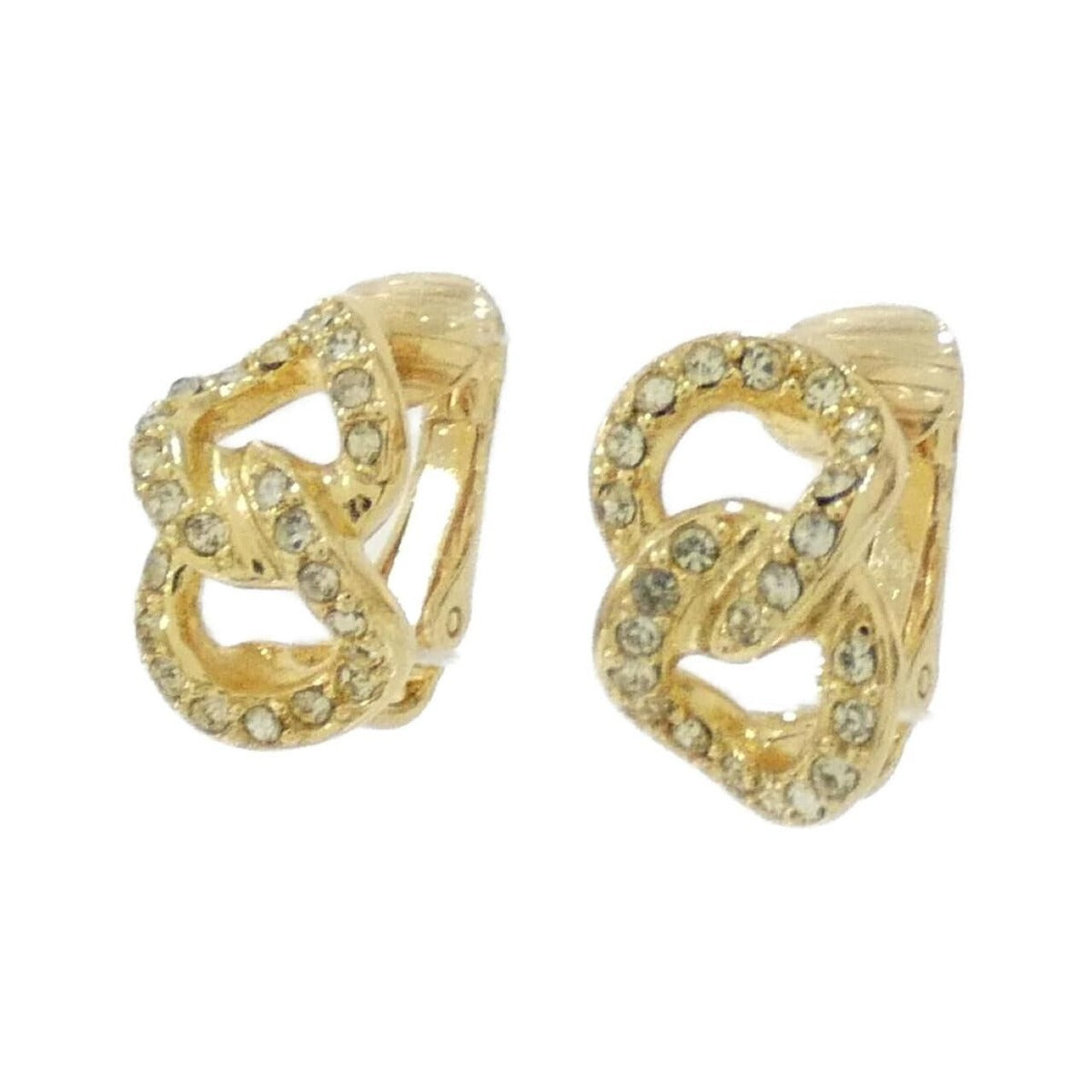 Dior Vintage Earrings Gold — view 2