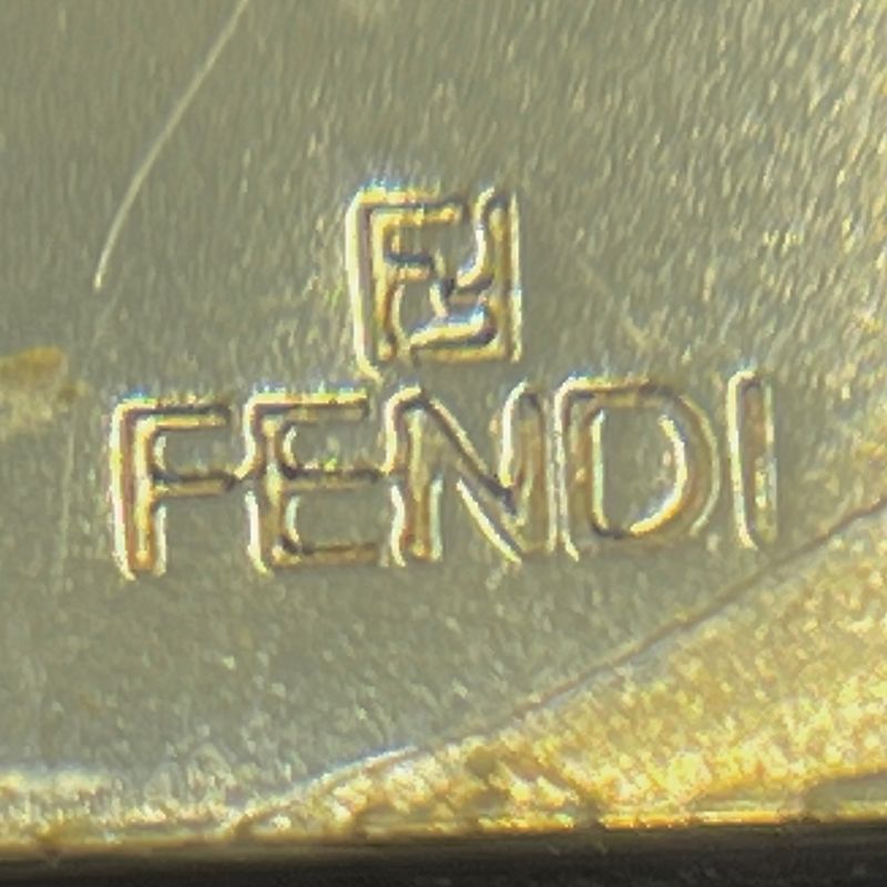 Fendi Tote Bag Canvas Zucca Pattern Leather Brown