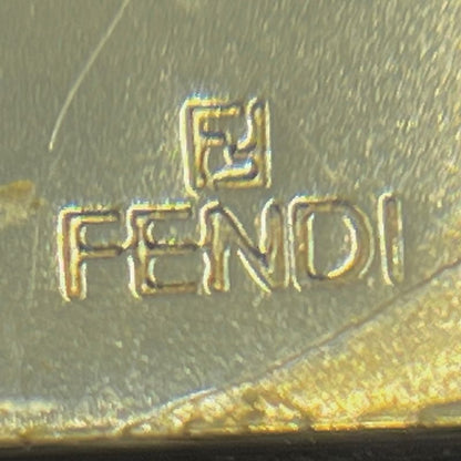 Fendi Tote Bag Canvas Zucca Pattern Leather Brown