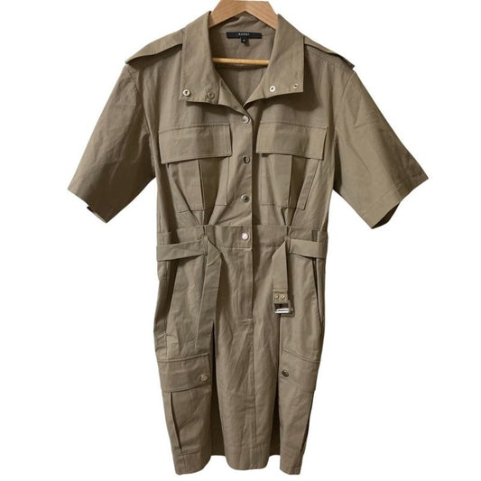 Gucci Belted Safari Dress Size 38 Gray