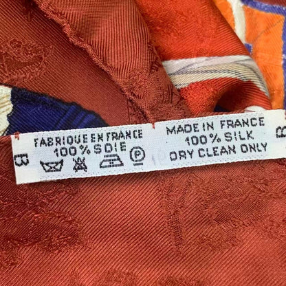 Hermes Carre 90 L'instruction du Roy Imperial Studies Red Silk Scarf — view 7