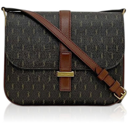 Saint Laurent Shoulder Bag Satchel Dark Brown