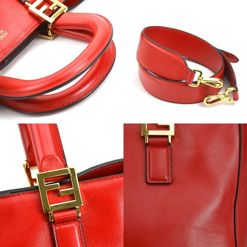 Fendi Shoulder Bag Handbag FF Tote Small 8bh367-a9y0