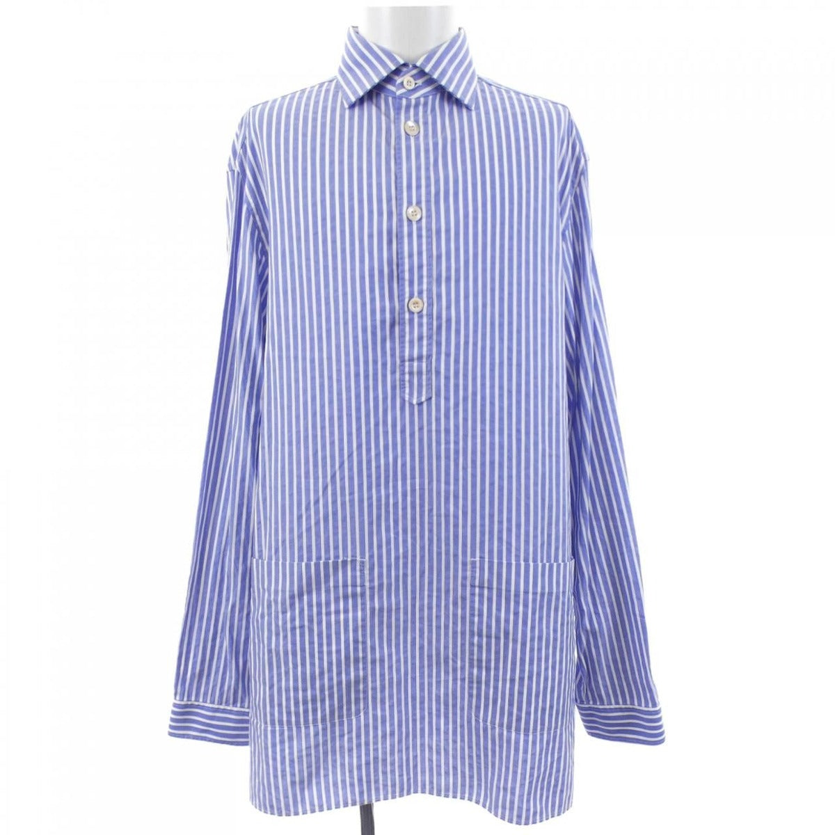 Gucci Shirt White 48 Blue Stripe