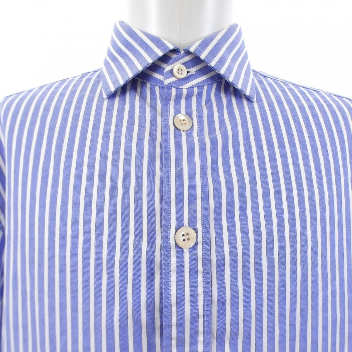 Gucci Shirt White 48 Blue Stripe — view 5