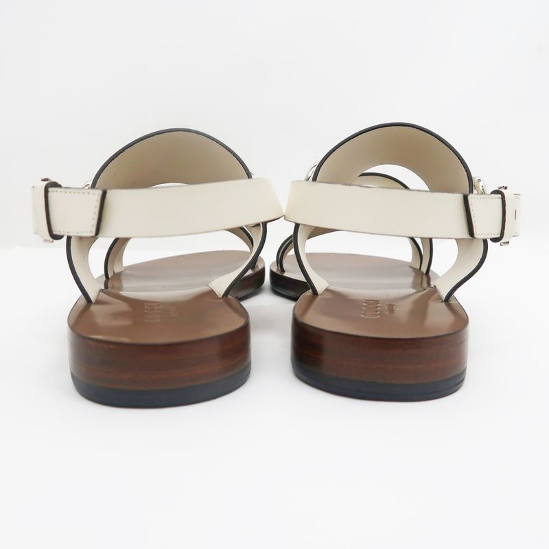 Gucci Sandals Bit White Dark Brown Size 37 1 2 Women's Apparel Women's