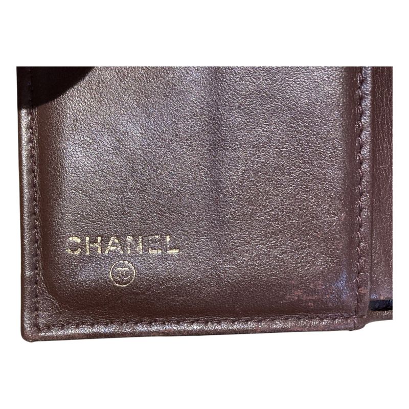Chanel - A81900 Matelasse Caviar Skin Small Flap Wallet Trifold Ladies Black