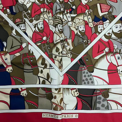 Hermes Carre 90 Scarf Ali Baba Alibaba Silk Red — view 7