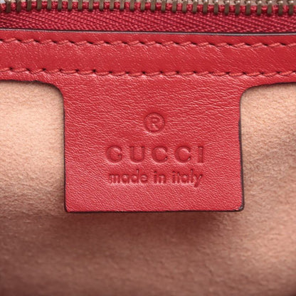 Gucci Bamboo Queen Margaret Leather Backpack Bee Red 476664 Made In Italy