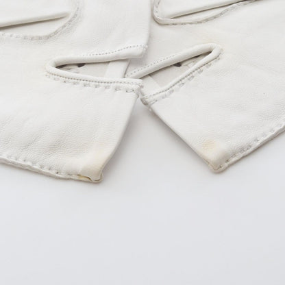Hermes Gloves Lambskin White — view 4